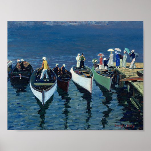 Urlaub auf dem Hudson | George Luks Poster (Vorne)