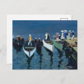 Urlaub auf dem Hudson | George Luks Postkarte (Vorne/Hinten)