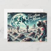 Urlaub auf dem Mond Postkarte (Vorne/Hinten)
