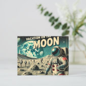 Urlaub auf dem Mond Postkarte (Stehend Vorderseite)