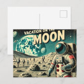 Urlaub auf dem Mond Postkarte (Vorne/Hinten)