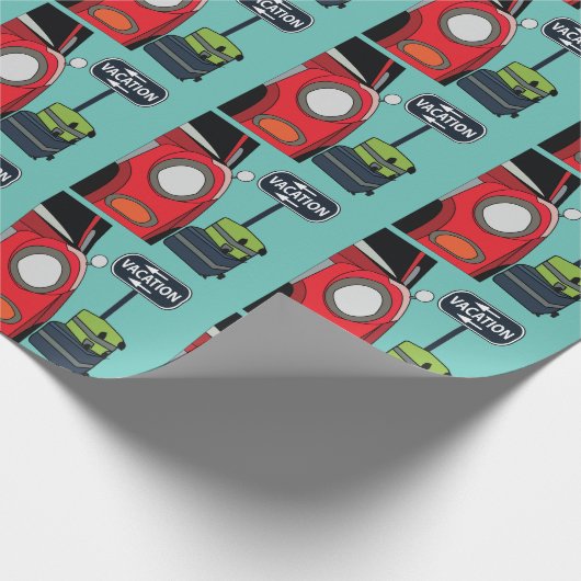 Urlaub auf der Straße Geschenkpapier (Ecke)