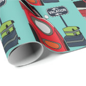 Urlaub auf der Straße Geschenkpapier (Rolleneckpunkt)