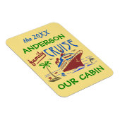 Urlaub auf einem Kreuzfahrtschiff | Name der Kabin Magnet (Rechte Seite)