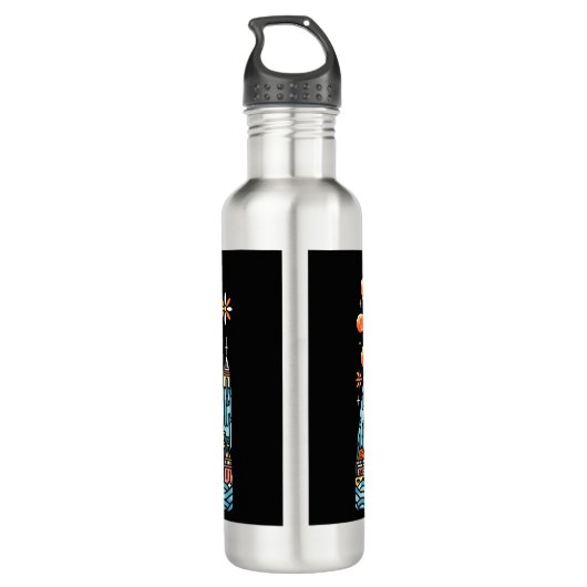 Urlaub auf einer Insel Edelstahlflasche (Rückseite)