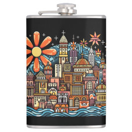 Urlaub auf einer Insel Flachmann