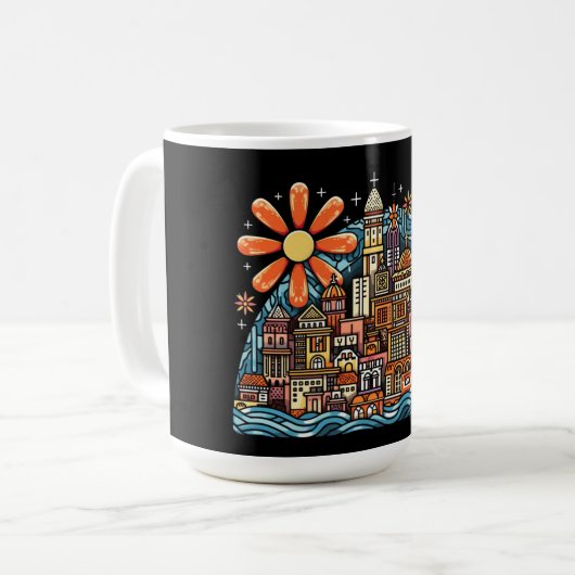 Urlaub auf einer Insel Kaffeetasse (Vorderseite Links)