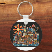 Urlaub auf einer Insel Schlüsselanhänger (Rückseite)