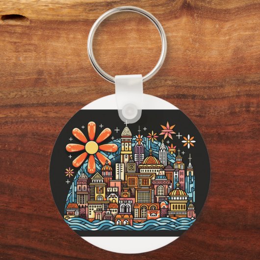 Urlaub auf einer Insel Schlüsselanhänger (Rückseite)