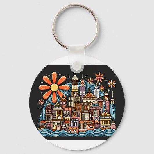 Urlaub auf einer Insel Schlüsselanhänger (Rückseite)