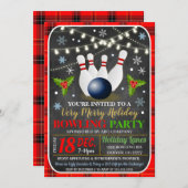 Urlaub Bowling Party Einladung (Vorne/Hinten)