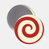URLAUB CANDY CANE SWIRL ROUND MAGNET (Vorderseite/Rückseite)