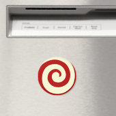 URLAUB CANDY CANE SWIRL ROUND MAGNET (In Situ (Geschirrspüler))