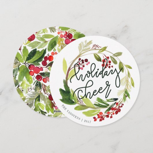 URLAUB CHEER FEIERTAGSKARTE (Vorne/Hinten)