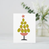 Urlaub 'CHEERS'! Olivenbaumdesign Feiertagspostkarte (Stehend Vorderseite)