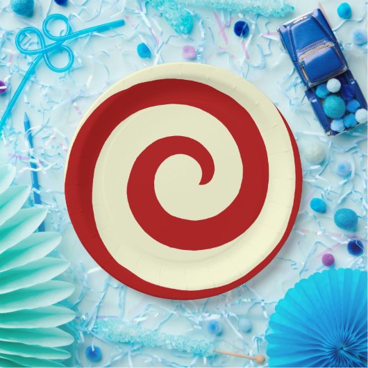 URLAUB CHRISTMAS CANDY SWIRL PAPIERPLATTE PAPPTELLER (Party)