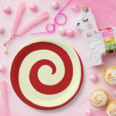 URLAUB CHRISTMAS CANDY SWIRL PAPIERPLATTE PAPPTELLER (Party)