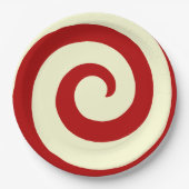 URLAUB CHRISTMAS CANDY SWIRL PAPIERPLATTE PAPPTELLER (Vorderseite)