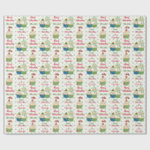 Urlaub Cupcake Personalisierte Kinder Geschenkpapier (Flach)