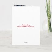 URLAUB-DEER-VATER-CHRISTMAS-KARTE DANKESKARTE (Rückseite)