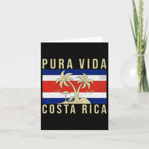 Urlaub der alten Familie Costa Rica Flagge Pura Vi Karte