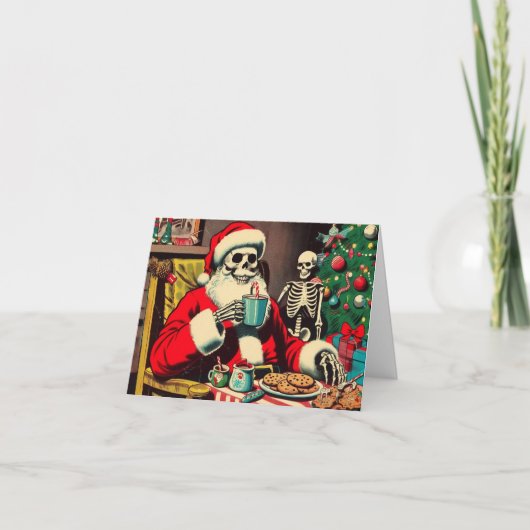 Urlaub des Weihnachtsmanns Karte (Vorderseite)