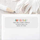 Urlaub Doodled Weihnachtsbaumen in Pastellfarben (Insitu)