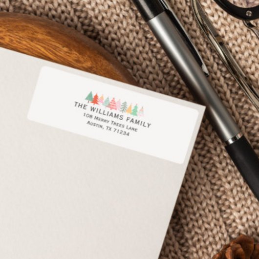 Urlaub Doodled Weihnachtsbaumen in Pastellfarben