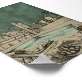 Urlaub, Druck Poster (Ecke)