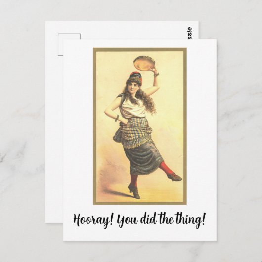 "Urlaub! Du hast das Ding getan!" Glückwünsche Postkarte (Vorne/Hinten)