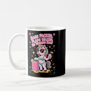 Urlaub Einhorn Taschen Gepackt Spaß Reise Kaffeetasse