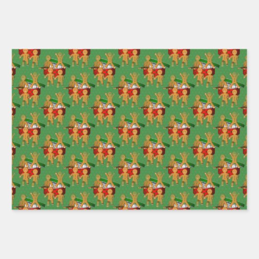 Urlaub Entkommen Lebkuchen Niedlich   Geschenkpapier Set (Vorderseite 2)