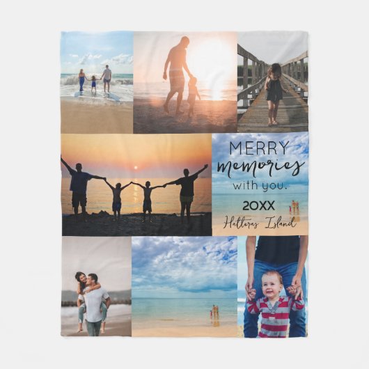 Urlaub Erinnerungen Weihnachtsgeschenk Fleecedecke (Vorderseite)