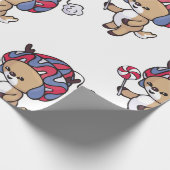 Urlaub Fawn mit Lollipop Wrapping Paper Geschenkpapier (Ecke)