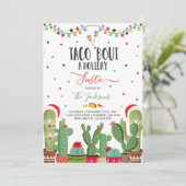 Urlaub Fiesta Party Einladung Taco'Bout A Party (Stehend Vorderseite)