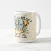 Urlaub Florals mit Bow Frohe Weihnachtsfeiertag Kaffeetasse (VorderseiteRechts)