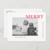 URLAUB FOTO CHRISTMAS | Frohe Weihnachten Postkarte (Vorne/Hinten)