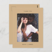 URLAUB FOTO DANKE KARTE | Moderner Minimaler Punkt (Vorne/Hinten)