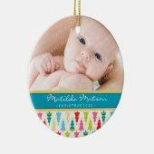 URLAUB FOTO ORNAMENT gemusterter Weihnachtsbaum (Rechts)