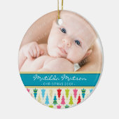 URLAUB FOTO ORNAMENT gemusterter Weihnachtsbaum (Links)