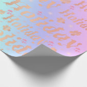 Urlaub, Freizeit, glänzend, Metall, Schrift, Gold, Geschenkpapier (Ecke)