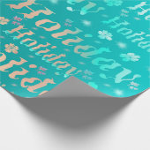 Urlaub, Freizeit, glänzend, Metall, Schrift, Gold, Geschenkpapier (Ecke)