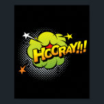 Urlaub! Freuen Sie sich auf Pop Art Comic Poster<br><div class="desc">Feiern Sie mit einem farbenfrohen und aufregenden Tag mit diesem lebendigen Pop-Kunstdesign "Hooray!!!!". Inspiriert durch die festliche Energie der klassischen Comic-Bücher fügt dieses lebendige Stück jedem Raum ein fröhliches und dynamisches Element hinzu,  das es perfekt für diejenigen macht,  die mutige und ausdrucksstarke Liebe haben.</div>