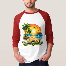 Urlaub fühlt sich richtig an Raglan Baseballshirt T-Shirt