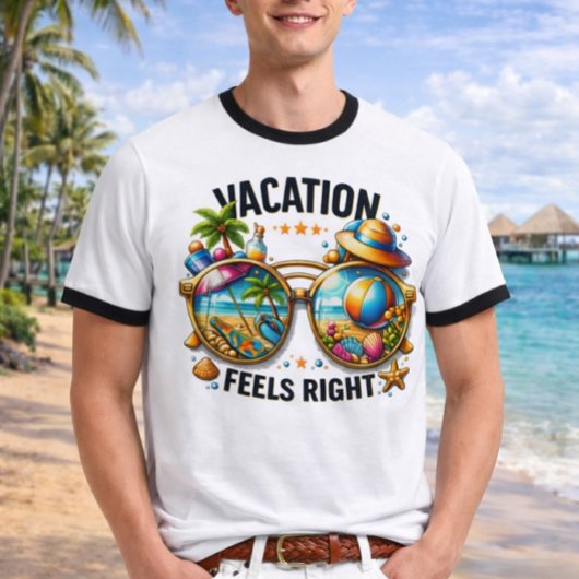 Urlaub Fühlt Sich Richtig Ringer T-Shirt USA