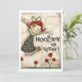 Urlaub für heute! - Kunstausweis Einladung (Stehend Vorderseite)