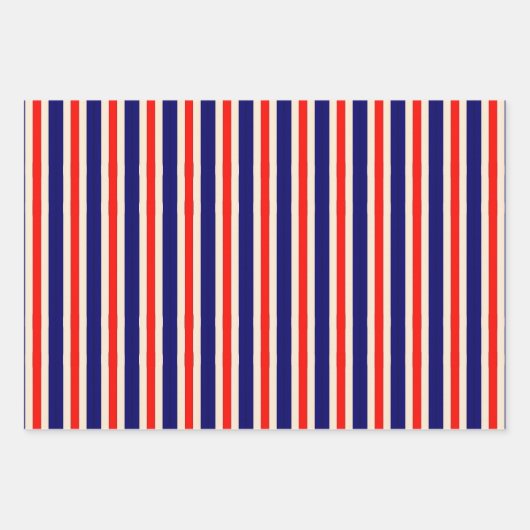 Urlaub für Rot Weiß und Blau Geschenkpapier Set (Vorderseite)