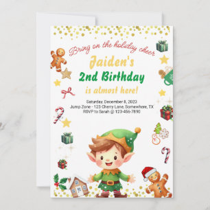 Urlaub Geburtstag Boy Winter Elf Weihnachten Einladung