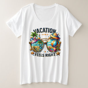 Urlaub Gefühl Recht Plus Size T-Shirt Deutschland