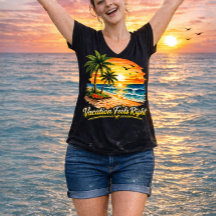 Urlaub Gefühlt Richtig Insel V-Ausschnitt-Shirt De